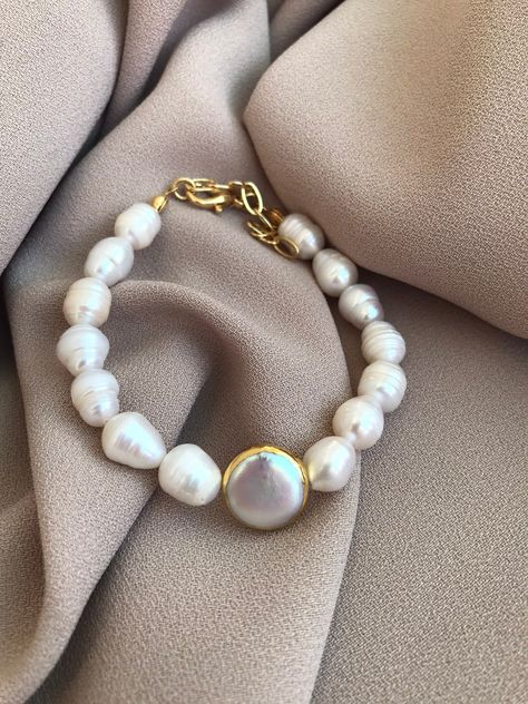 Excited to share the latest addition to my #etsy shop: NEW Coin Pearl Bracelet, ,Golden Bracelet with Big Pearl, Real Freshwater Pearl Bracelet, Bridal Jewelry, Mother Real Pearl Bracelet, Black Pearl Bracelet, Golden Bracelet, Pearl Bracelet Gold, Bracelets Design, Big Pearl, Baroque Pearl Earrings, Coin Pearls, Freshwater Pearl Bracelet