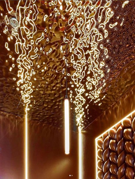 #metal #ceiling #walldecor #stainlesssteel #interiordesign #interiordesigner #metalwork #architecture #homedecor #metalfabrication #embossing #embossed#emboss#embossingfolder #textured #artmetal #architecture #architexture #metal #metalart #metalartdesign #buildingdesign #wallartdecor #walldecoration #walldesign #architecture#architecturedesign#waterripples #rippledmetal #metaltiles Whatsapp:+8615370248795 Skype:Olivia1999BWT E-mail:sales5@bwtjs.com Metal Ceiling Design, Copper Ceiling Tiles, Metallic Ceiling, Hotel Ceiling, Mesh Lighting, Rustic Basement, Ceiling Materials, Copper Ceiling, Ceiling Finishes