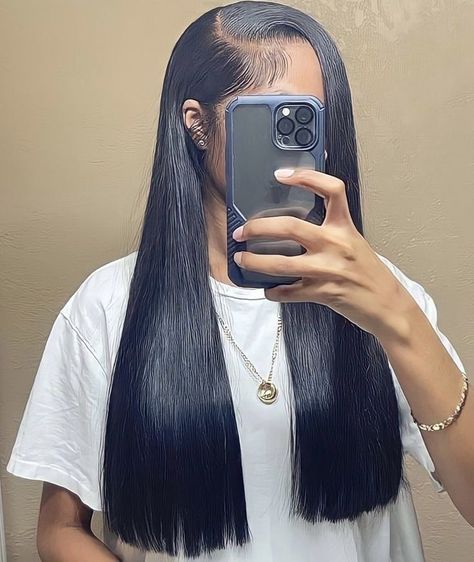 Straight Hair With Bumps At The End, Quick Weave Hairstyles Side Part, Wigs Styles, Competition Hair, Frontal Wig Hairstyles, Sew In Hairstyles, Birthday Hairstyles, Quick Weave Hairstyles, Cute Box Braids Hairstyles