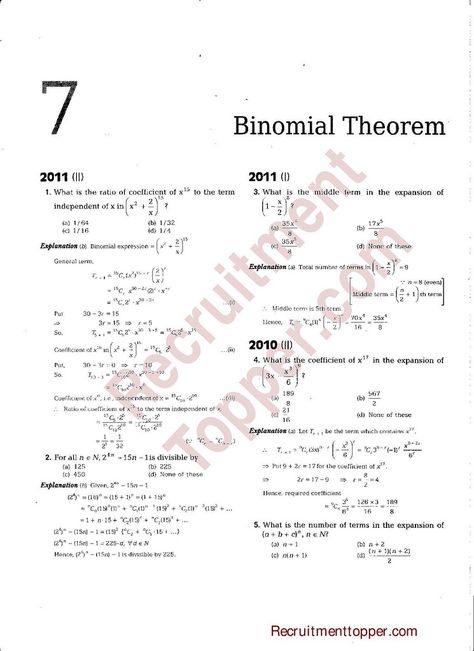 NDA Maths Previous Years Questions with Solutions Binomial Theorem #NDA #NDAMaths #NDAMathsPreviousPapers #NDAMathsPreviousPapersDownload Triangle Inequality Theorem, Math Infographic, Triangle Inequality, Maths Fun, Binomial Theorem, Probability Worksheets, Solving Quadratic Equations, Math Practice Worksheets, Cool Math Tricks