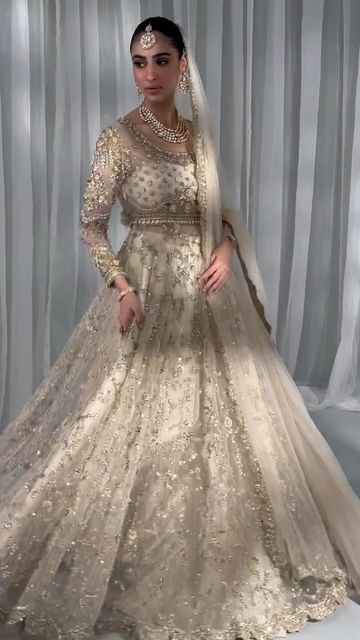 Sadaf Fawad Khan Studio on Instagram: "Stunning new drop of absolute luxury for those who appreciate the authentic glitz and glam ! Gorgeous jewels by @amayrajewelspk on our beautiful muse @zarminayhaq #bts #newcollection #classicbride #tradition #sfkstudio #sfkbridals #zarminayhaq #pakistanibride" Sadaf Fawad Khan, Fawad Khan, Classic Brides, Glitz And Glam, Pakistani Dresses, Muse, Bts, Wardrobe, Dresses