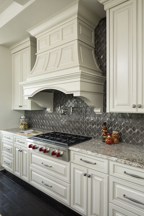 Taupe White Granite Kitchen Counters in new kitchen in Woodbury MN. Alaskan White Granite, River White Granite Kitchen, Cape Kitchen, Kitchen Counter Design, Grey Granite Countertops, White Granite Kitchen, Kitchen Design Grey, Mediterranean Kitchen Design, Granite Kitchen Island