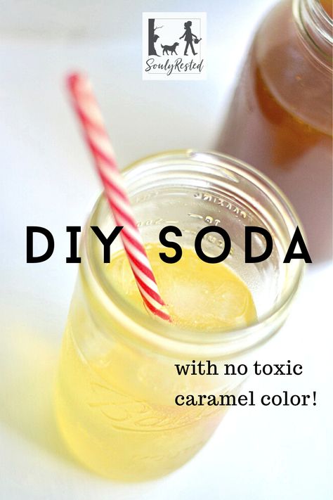 DIY Coke... yes, you can make delicious homemade soda » SoulyRested Homemade Coke Cola, Homemade Dr Pepper Soda, Homemade Cream Soda, Pop Alternatives, Canning Storage, Homemade Gatorade, Soda Stream Recipes, Cola Syrup, Diy Soda