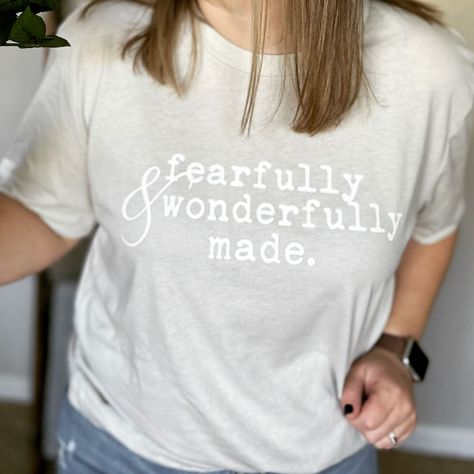 ✨REMINDER✨ Tshirts are available to order through this Friday for the month of April 🤍 There’s some encouraging new designs up to add to your spring closet - dress them up with a cute skirt, or down with jeans or shorts! Find these and more at www.spreadinghopedesigns.com ✨ Which is your favorite!? Spring Closet, Scripture Signs, Fearfully And Wonderfully Made, Bookmark Printing, Hope Design, Menu Printing, Wood Signs For Home, Wonderfully Made, Inspirational Signs