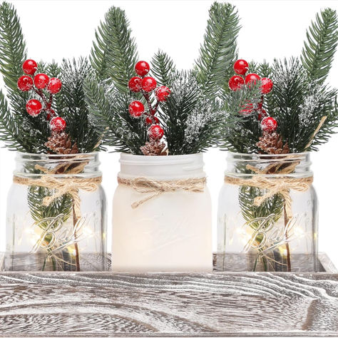 Pajamas Amazon, Christmas Centrepiece Table, Decor With Flowers, Spring Mason Jar, Candle Table Centerpieces, Fall Mason Jars, Mason Jar Decor, Colored Mason Jars, Coffee Table Centerpieces