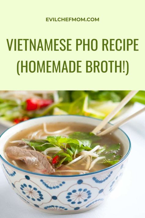 Vietnamese Pho Recipe (Homemade Broth!) Authentic Vietnamese Pho, Traditional Pho Recipe, Vietnamese Cuisine Recipes, Pho Recipes Authentic, Traditional Vietnamese Recipes, Best Vietnamese Recipes, Vietnam Food Recipes, Authentic Vietnamese Food, Vietnamese Noodles Recipes