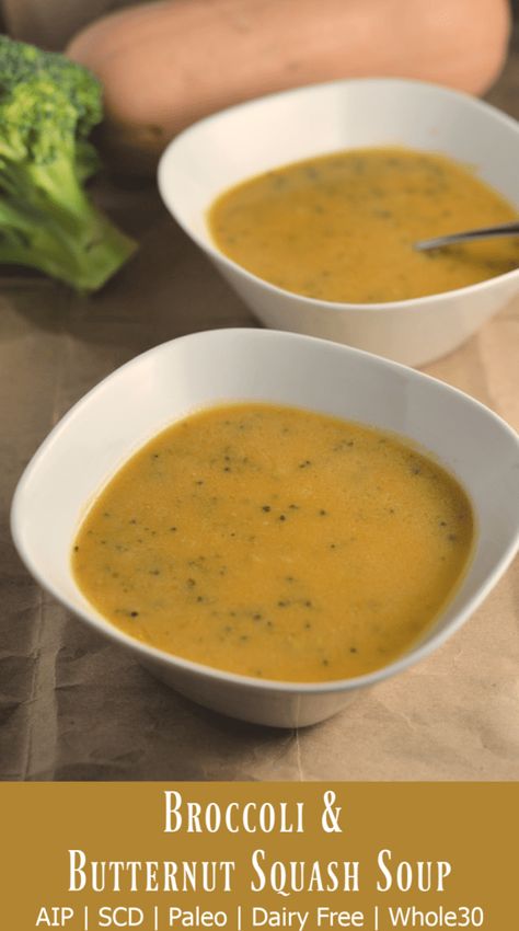 Broccoli and Butternut Squash Soup AIP Aip Lifestyle, Aip Soup, Aip Lunch, Aip Dinners, Gaps Intro, Healing Gut, Aip Dinner, Aip Protocol, Aip Foods