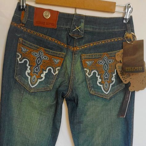 Antik Denim South Western Bootcut Jeans Dry Clean Only. Mint Condition. No Flaws. Size Runs Small. Size 26. Western Jeans, Country Girl, Jeans Color, Western Cowboy, Country Girls, Comfy Outfits, Diy Fashion, Blue Orange, Bootcut Jeans