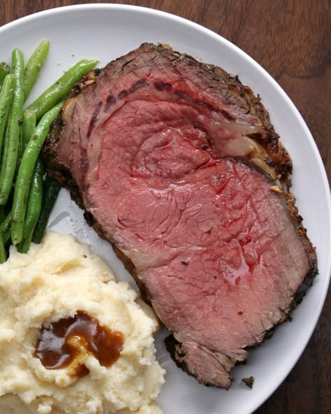 Prime Rib with Garlic Herb Butter Butter Beef, Herb Butter Recipe, Prime Ribs, Ribeye Roast, Prime Rib Recipe, Garlic Herb Butter, Low Carb Vegetarian Recipes, Prime Rib Roast, Where's The Beef