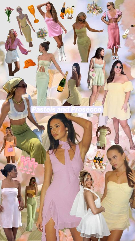 Color Coordinated Outfits Friends, Bachelorette Night Out Outfit Themes, Bachelorette Party Beach Theme, Pastel Theme Party, Party Dress Codes, Coordinates Outfits, Hen Party Dress, Vegas Bachelorette Party, Pastel Theme