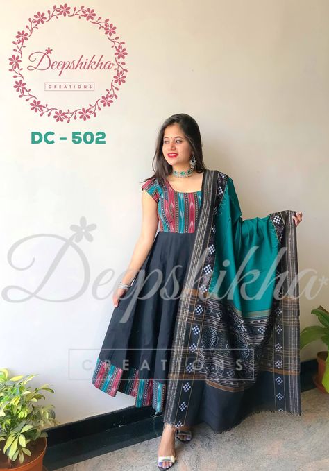 Deepshikha Creations, Kalamkari Dresses, Color Floor, Floor Length Anarkali, Ikkat Dresses, Designer Anarkali Dresses, Long Gown Design, Kids Blouse Designs, Churidar Designs