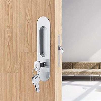 Zinc Alloy Sliding Door Locks Wooden Invisible Door Lock with 3 Keys Furniture Hardware Latch Indoor for Bathroom Closet Kitchen Balcony(Silver): Amazon.ca: Home & Kitchen Bathroom Sliding Door, Sliding Barn Door Lock, Barn Wood Furniture, Door Handle With Lock, Sliding Door Lock, Barn Door Locks, Closet Hardware, Invisible Doors, Hidden Pantry