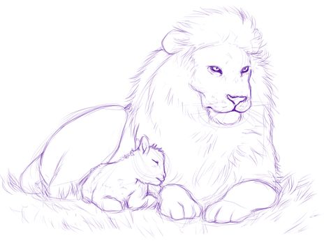 The Lamb and the Lion sketch by *MelvisMD on deviantART Lion Lying Down Drawing, Lion And Lamb Coloring Page, Lamb And Lion Drawing, Lion And Lamb Sketch, Lion And Lamb Drawing Simple, Lion Laying Down Tattoo, Lion And The Lamb Drawing, Lion And Lamb Tattoo Women, Lion And Lamb Art