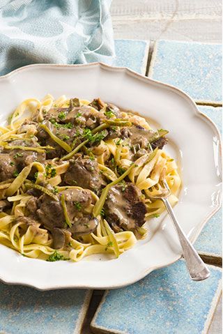 Beef Stroganoff On Fettucini | Allyson Gofton Beef Stroganoff Slow Cooker, Stroganoff Slow Cooker, Classic Beef Stroganoff, Slow Cooker Beef Stroganoff, Fillet Steak, Beef Fillet, Beef Stroganoff, Breakfast For Dinner, Shallots