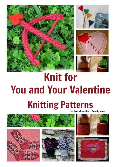 Knits for You and Your Valentine – Knitting Valentine Knitting, Knitting Projects Free, Thing To Make, Diy Yarn, Knitted Heart, Knitting Blogs, Valentines Mugs, Lion Brand Yarn, Knitting Gift