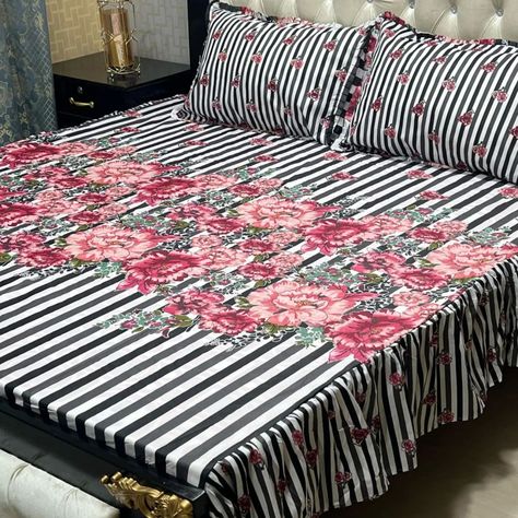 🌹3 piece stiched 2 sided frill bedsheets 🌹2 pillow cover with frill 👍 🌹1 bedsheet with 2 sided frill Size 93/95 🌹👍 FABRIC High denier cotton Limited stock More design available Price : 2000/- with free delivery 😍 More Design, Limited Stock, No Frills, Bed Sheets, 3 Piece, Pillow Cover, Free Delivery, Pillow Covers, Pillows