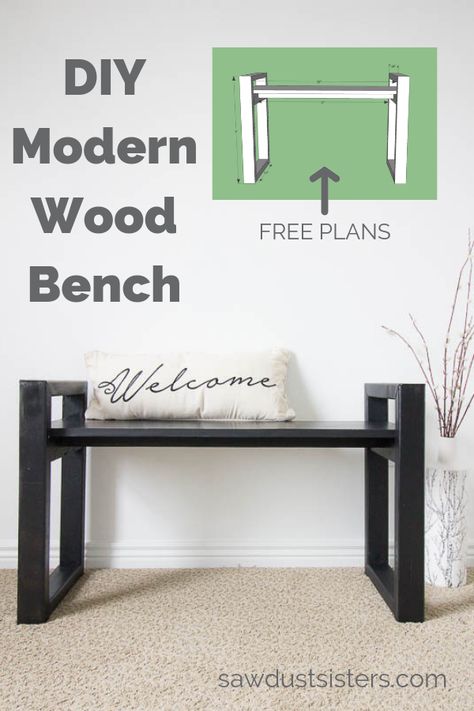 Diy Small Bench Seat, Diy Bench With Shelf, Small Wooden Furniture, Wooden Bench Diy, Diy Furniture On A Budget, Small Wooden Bench, Diy Mudroom Bench, Murphy Bed Plans, Diy Bench