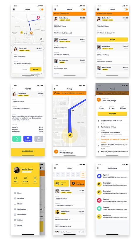 Mobile App Ideas, Bus App, Taxi Booking App, Navigation App, Driver App, App Design Ui, Ux Kits, Ui Color, Ios App Design