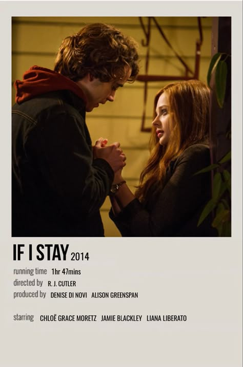 minimal polaroid movie poster for if i stay If I Stay Aesthetic Movie, If I Stay Movie Poster, If I Stay Book Aesthetic, If I Stay Movie, Jamie Blackley, Mireille Enos, Out Of Body Experience, Romcom Movies, Old Posters