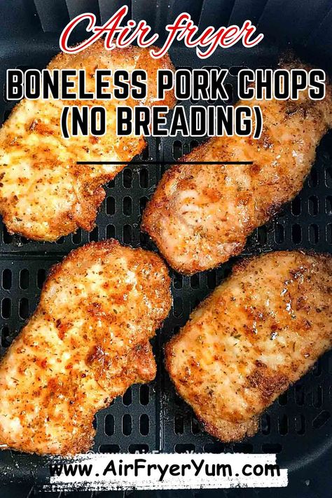 Small Pork Chops In Air Fryer, Aria Air Fryer Recipes, Pork Chop Recipes Air Fryer Oven, Low Carb Pork Chop Recipe Air Fryer, Air Fryer Recipes Pork Chops Boneless, Air Fryer Fried Pork Chops Boneless, Air Fry Pork Loin Chops, Fried Pork Chop Air Fryer Recipes, How To Cook Pork Chops In Air Fryer