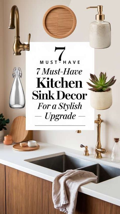 7 Must-Have Kitchen Sink Decor Items for a Stylish Upgrade Next To Kitchen Sink Decor, Behind The Sink Decor Kitchen, Over The Sink Ideas, Decor Above Kitchen Sink, Kitchen Sink Window Decor, Kitchen Sink Soap Tray Ideas, Kitchen Soap Dispenser Ideas, Farmhouse Kitchen Sink Decor, Kitchen Sink Soap Tray