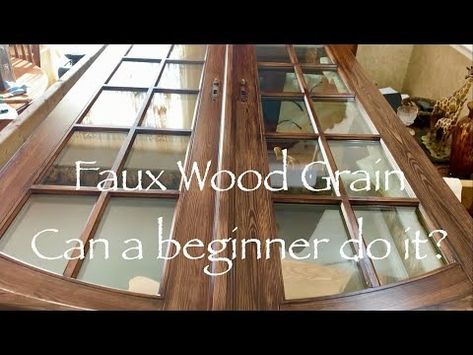 (28) Faux wood grain texture. How to refinish a door with fake wood texture. Recycle used door, furniture - YouTube Faux Wood Door, Faux Wood Grain, Fake Wood, Wood Grain Texture, Grain Texture, Wood Door, Door Furniture, French Door, Metal Door