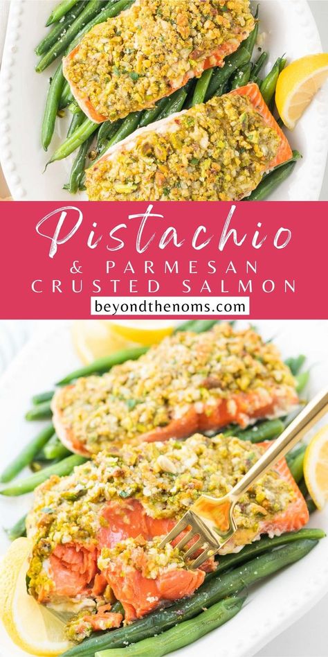 Pistachio Salmon Baked, Pistachio Encrusted Salmon Recipe, Salmon With Pistachio Crust, Pistachio Salmon Recipes, Pistachio Crusted Salmon Recipes, Pistachio Crusted Fish, Salmon Crusted, Pistachio Salmon, Salmon Keto