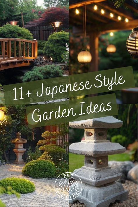 Experience tranquillity in your backyard with these captivating Japanese-style garden ideas. Renowned for their peaceful simplicity and natural allure, Japanese gardens offer a serene sanctuary. By incorporating some of these design tips you can easily craft a soothing Japanese style retreat right at home. Water features like koi ponds or bamboo fountains add soothing sounds and become focal points. Pagodas and Japanese maple trees immediately evoke the garden aesthetic. Japense Gardens Ideas, Japanese Garden Plans Design, Japanese Garden Balcony Ideas, Japanese Water Features In The Garden, Creating A Japanese Garden, Asian Inspired Backyard Ideas, Japanese Inspired Garden Backyards, Japanese Outdoor Lighting, Japanese Stroll Garden