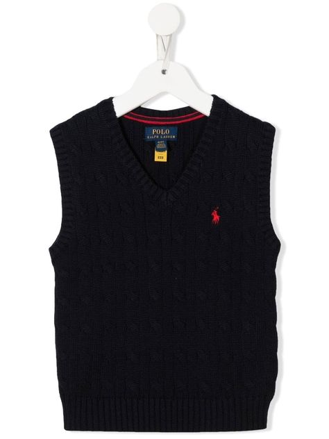 Ralph Lauren Kids embroidered-pony Knit Vest - Farfetch Cdg Play, Polo Ralph Lauren Kids, Dress With Jean Jacket, Baby Boy Accessories, Polo Pony, Dolce And Gabbana Kids, Ralph Lauren Kids, Inspo Outfit, Causual Outfits