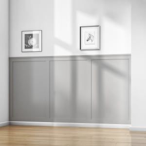 Cheshire Mouldings Decorative Modern Wall Panel Kit 2 x 1m Lambriseringen Gang, Hallway Panelling, Painted Outdoor Furniture, Living Room Panelling, Mdf Wall Panels, Modern Wall Paneling, Wall Paneling Diy, Hardwood Decking, Dado Rail