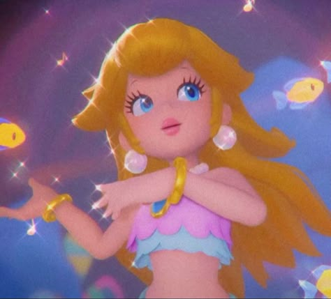 Mario Princess Trio Pfp, Princess Peach Profile Pic, Mermaid Peach, Princess Peach Pfp, Summer Pfp, Mario Princesses, Super Princess Peach, Super Mario Princess, Peach Mario