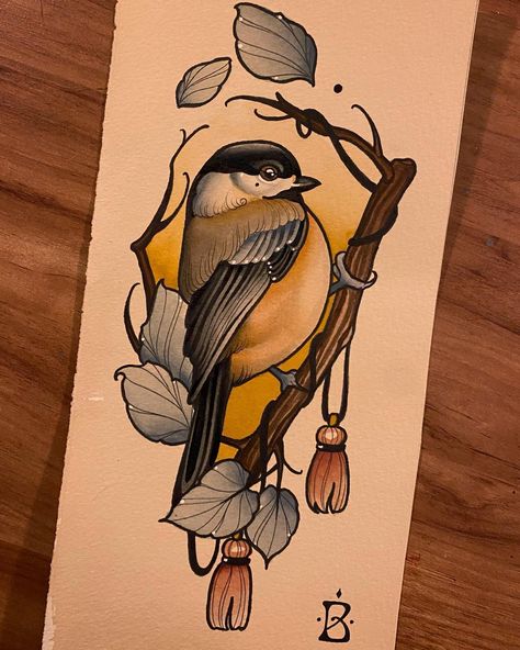 Songbird Tattoo, Neo Traditional Art, Indie Tattoo, Neo Tattoo, Graphic Novel Art, Tattoo Art Drawings, Desenho Tattoo, Tattoo Flash Art, American Traditional Tattoo