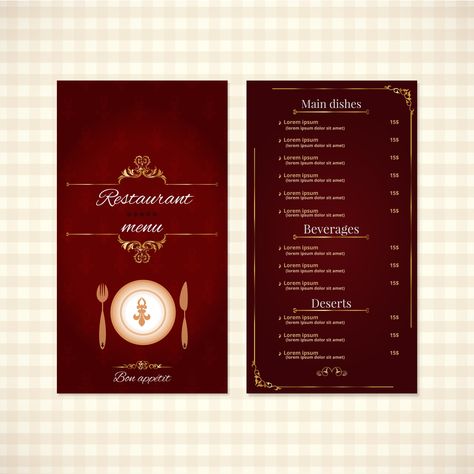 Elegant restaurant menu design Restaurant Menu Design Ideas, Menu Design Ideas, Free Menu Templates, Juice Menu, Hotel Menu, Bistro Menu, Blue Menu, Mexican Menu, Menu Illustration