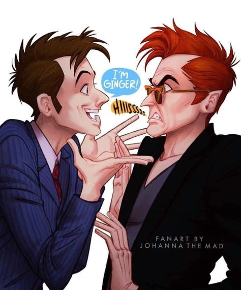 Ginger Crowley Aziraphale Magician, Tenth Doctor Quotes, David Tennant Hamlet, David Tennant Kilgrave, David Tennant Funny, David Tennant Gif, Crowley Fanart, David Tennant Wife, Doctor Icon