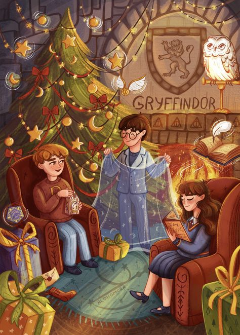 Little Woman Christmas, Christmas Harry Potter, Deep Dress, Hogwarts Christmas, Harry Potter Background, Harry Potter Illustrations, Flipagram Instagram, Harry Potter Illustration, Theme Harry Potter