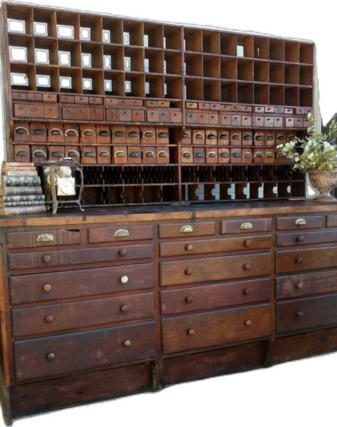 Type Set Drawer Ideas, Herbal Apothecary Cabinet, Apothecary Decor, Creative Organization, Apothecary Cabinet, Dream Furniture, Antique Cabinets, Craft Room Office, Dream House Interior