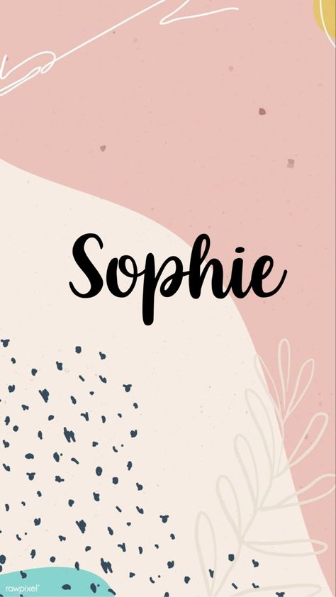 Sophie Wallpaper Name, Sophie Name Art, Sophia Wallpaper Name, Calligraphy Animals, Rosie Core, Sophie Name, Preppy Names, Free Monogram Fonts, Female Character Names