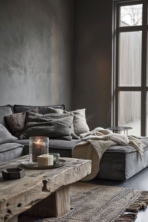 19 grey couch living room ideas Slate Grey Couch Living Room, Living Room Inspo Grey, Grey Velvet Sofa Boho Living Room, Grey Sofa Industrial Living Room, Loungeroom Styling Dark Grey Couch, Boho Living Room Charcoal Couch, Grey And Natural Living Room, Dark Grey Sofa Boho Living Room, Living Room Grey Couch