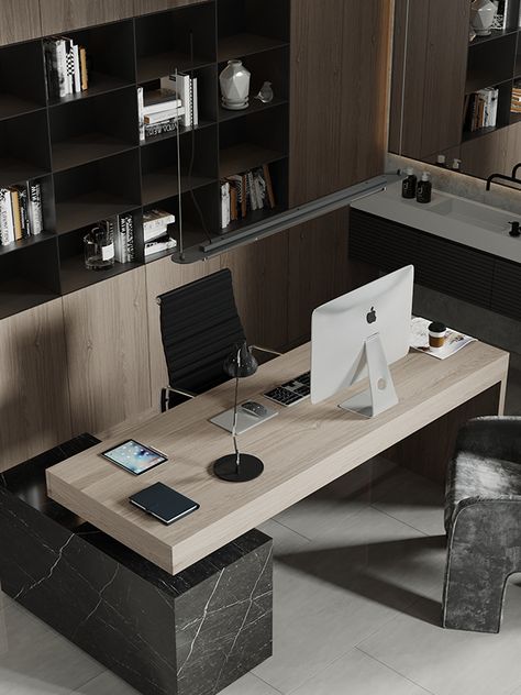 Office Decor Work, Executive Office Design, Small Office Design Interior, Modern Offices, Contemporary Office Design, Modern Home Offices, Office Design Inspiration, Office Table Design, Office Interior Design Modern