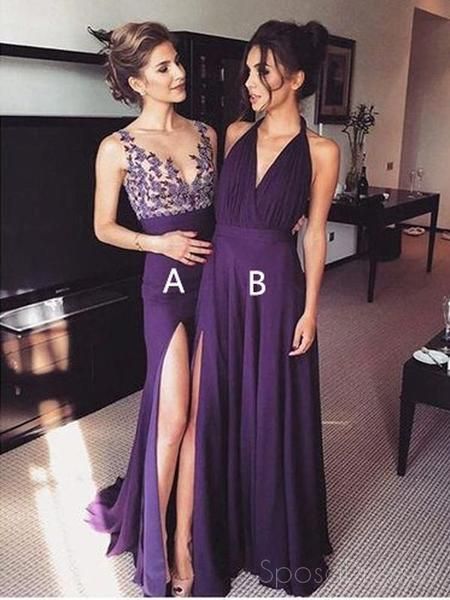 204da255aea2cd4a75ace6018fad6b4ddesc31016370ri Simple Formal Dress, Long Elegant Prom Dresses, Prom Dresses Simple, Purple Prom, Purple Bridesmaids, Purple Dresses, Simple Prom Dress, Purple Bridesmaid Dresses, Purple Prom Dress