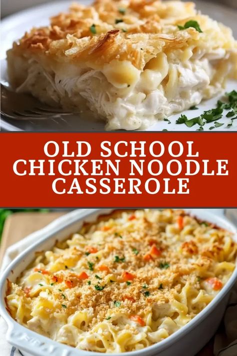 Egg Noodle And Chicken Casserole, Chicken Noodle Hot Dish, Chicken Noodle Bake Casseroles, Chicken Casserole Egg Noodles, Chicken Egg Noodles Recipes, Chicken And Noodles Recipe Easy, Chicken And Egg Noodle Recipes, Chicken Noodle Casserole Recipes, Egg Noodles And Chicken