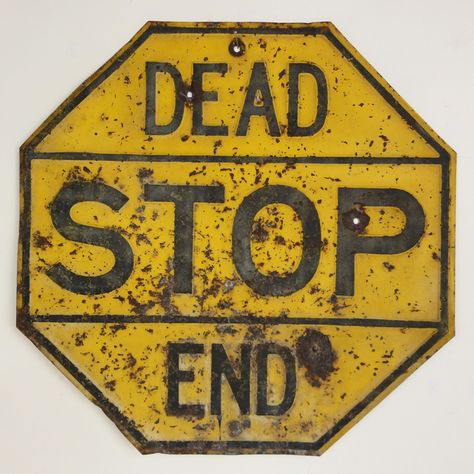 Old vintage stop sign in yellow and black paint. Great character with three bullet holes. Yokohama Kaidashi Kikou, Panneau Stop, Cryptid Core, Black White Poster, Give Me A Sign, Grapes Of Wrath, Craft Images, The Lost Boys, Word Signs