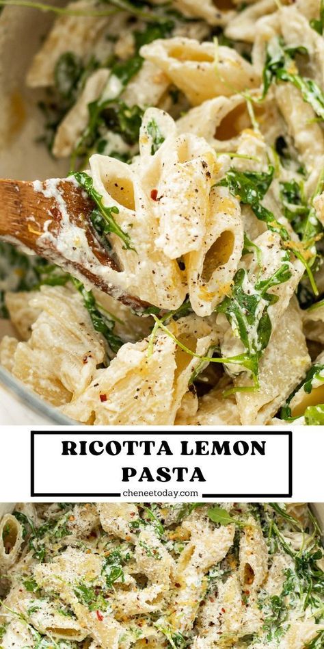 Arugula Pasta Sauce, Dinners With Ricotta Cheese, Lemon Ricotta Pasta With Arugula, Recipes With Ricotta Cheese, Ricotta Pasta Sauce, Recipes Using Ricotta Cheese, Cheese Recipes Dinner, Pasta With Arugula, Vegan Couscous