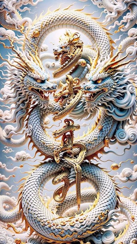 Flying Phoenix Tattoo, Most Beautiful Tattoos, Jing Y Jang, Chinese Dragon Art, Dragon Wallpaper Iphone, Wild Animal Wallpaper, Lucky Dragon, Dragon Artwork Fantasy, Butterfly Wallpaper Backgrounds