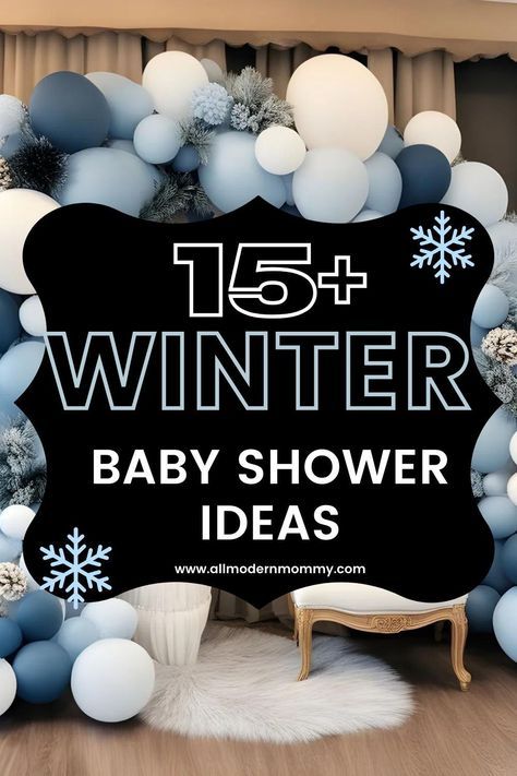 Winter Baby Shower Ideas, Baby Shower On A Budget, Shower On A Budget, Winter Baby Shower Decorations, Winter Baby Shower Themes, Winter Baby Boy, Outside Baby Showers, Princess Decorations, Baby Shower Woodland Theme