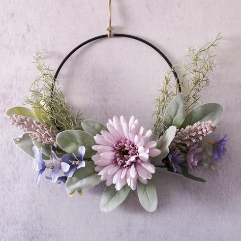 PRICES MAY VARY. 🌷【Superior Quality】: These beautiful floral hoop wreaths are made from premium materials that ensure their longevity, so you can enjoy their beauty for a long time to come. Multiple material are beautifully arranged to provide a romantic look. 🌷【Size】: This beautiful wreath is round, the round wreath represents unity and eternity. The diameter of the metal hoop is about 7.08inch/18cm. It is very suitable for indoor and outdoor decoration, to meet the general scene layout, plea Floral Hoop Wreath, Picture Frame Wreath, Flower Bundle, Wall Flowers, Flower Wall Hanging, Wall Wreath, Spring Door Wreaths, Artificial Bouquet, Pine Branches