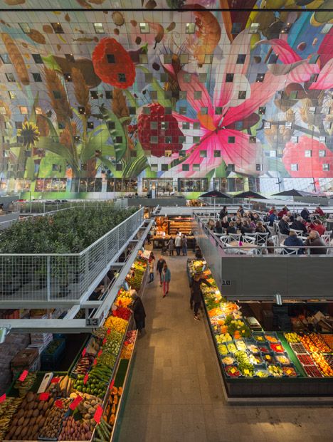 Farm Village, Indoor Markets, Food Park, Rotterdam Netherlands, Square Windows, Warehouse Design, Container Shop, Food Hall, Urban Farming