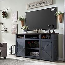 Tall Entertainment Center, Rustic Tv Console, Tv Console Cabinet, Bedroom Tv Stand, Double Sliding Barn Doors, Farmhouse Tv, Farmhouse Style Furniture, Style Sideboard, Wood Tv Console