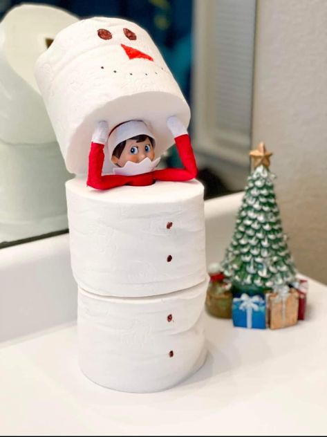 Elf Ideas Easy, Awesome Elf On The Shelf Ideas, Elf Activities, Xmas Elf, Elf Antics, Toilet Paper Crafts, Elf Fun, Elf On The Shelf Ideas, Christmas Crafts Decorations