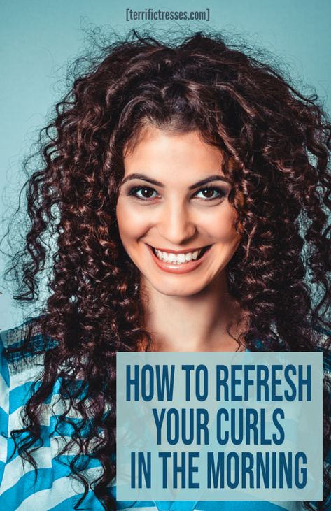 Different Ways To Style Curly Hair, Second Day Curly Hair Refresh, 2nd Day Curly Hair Refresh, How To Keep Curls Overnight, Ways To Wear Curly Hair, How To Sleep With Curly Hair, Frizz Curly Hair, Curly Hair Refresh, Refresh Curly Hair